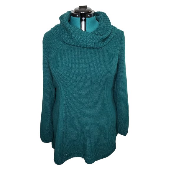 Style & Co. Sweaters - Style & Co. Cowl-Neck Sweater 1X Green